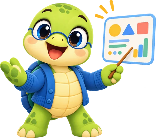 La tortuga mostrando un gráfico de avance